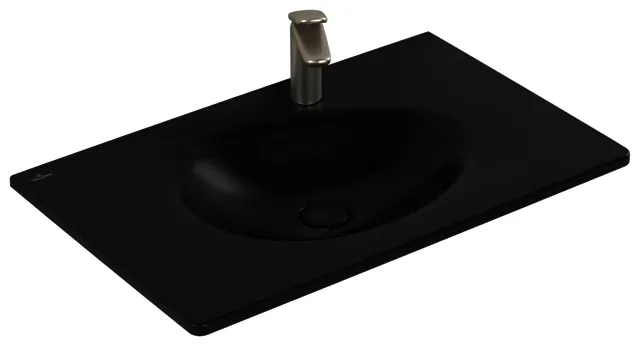 Villeroy & Boch SchrankWT Antao 800x500mm re-eckig 1HL. m. verd. ÜL. Pure Black cplus