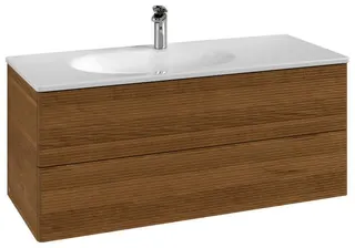 Villeroy & Boch WTUS Antao 1188x504x493mm 2 Ausz. Waschtisch links Front m. Struktur Honey Oak