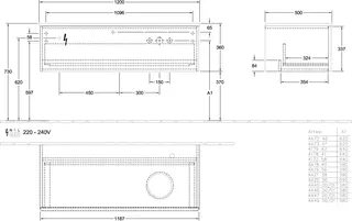 Villeroy & Boch WTUS Antao K34_5 1200x360x500mm mit Struktur FK/AP: HN/1 – Bild 3