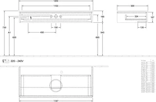 Villeroy & Boch WTUS Antao K10_1 1200x190x500mm FK/AP: HN/3 – Bild 3