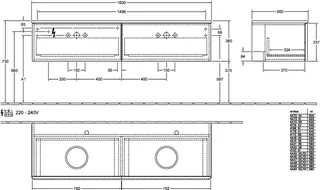 Villeroy & Boch WTUS Antao K39_1 1600x360x500mm mit Struktur FK/AP: HM/3 – Bild 4