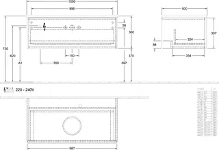 Villeroy & Boch WTUS Antao K31_5 1000x360x500mm mit Struktur FK/AP: HN/1 – Bild 3