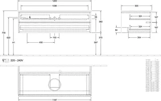 Villeroy & Boch WTUS Antao K21_1 1200x360x500mm mit Struktur FK/AP: HM/2 – Bild 3