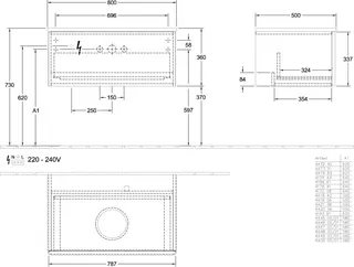 Villeroy & Boch WTUS Antao K30_5 800x360x500mm FK/AP: MT/0 – Bild 2