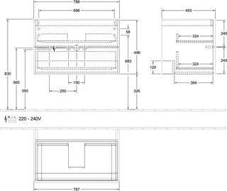 Villeroy & Boch WTUS Antao K04 788x504x496mm mit Struktur FK/AP: HN/- – Bild 3