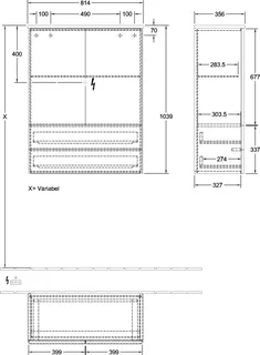 Villeroy & Boch Highboard Antao K47 814x1039x356mm mit Struktur FK/AP: GK/0 – Bild 2