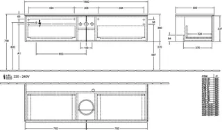 Villeroy & Boch WTUS Antao K36_1 1600x360x500mm mit Struktur FK/AP: HJ/1 – Bild 4