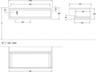 Villeroy & Boch Sideboard Antao K40 1000x268x500mm FK/AP: HL/1 – Bild 2