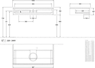 Villeroy & Boch WTUS Antao K09_1 1000x190x500mm FK/AP: HN/3 – Bild 3