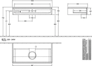 Villeroy & Boch WTUS Antao K09_1 1000x190x500mm FK/AP: HN/3 – Bild 4