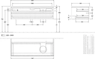 Villeroy & Boch WTUS Antao K23_1 1200x360x500mm FK/AP: HN/3 – Bild 3