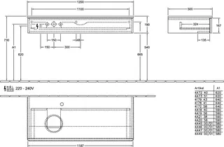 Villeroy & Boch WTUS Antao L11_1 1200x190x500mm mit Beleuchtung mit Struktur FK/AP: HN/3 – Bild 4