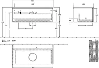 Villeroy & Boch WTUS Antao K31_1 1000x360x500mm mit Struktur FK/AP: HL/3 – Bild 4