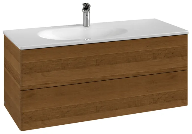 Villeroy & Boch WTUS Antao 1188x504x493mm 2 Ausz. Waschtisch links Front o. Struktur Honey Oak