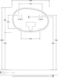 Villeroy & Boch Spiegel Antao 1200x805x38mm mit Beleuchtung – Bild 2
