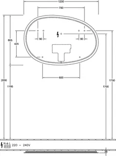 Villeroy & Boch Spiegel Antao 1200x805x38mm mit Beleuchtung – Bild 3