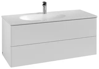 Villeroy & Boch WTUS Antao 1188x504x493mm 2 Ausz. Waschtisch links Front o. Struktur White Matt Lacquer