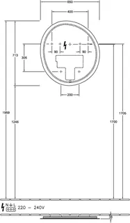 Villeroy & Boch Spiegel Antao 650x707x38mm mit Beleuchtung – Bild 3