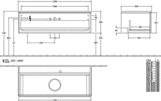 Villeroy & Boch WTUS Antao K32_1 1200x360x500mm FK/AP: HK/0 – Bild 4