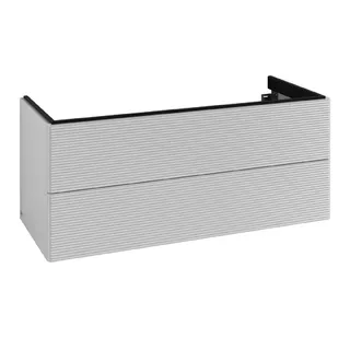Villeroy & Boch WTUS Antao 1188x504x493mm 2 Ausz. Waschtisch links Front m Struktur Glossy White Lacquer – Bild 2