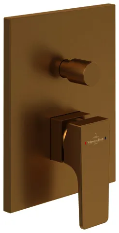 Villeroy & Boch Unterputz-Einhebel-Arm. Architectura Square 150x190x54mm Brushed Gold