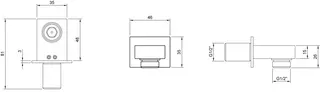 Villeroy & Boch Wandanschlussbogen Universal Showers 46x35x51mm Brushed Gold – Bild 2