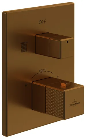 Villeroy & Boch Unterputz-Thermostat 2-Mengereg Mettlach 150x190x129mm Brushed Gold