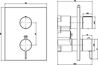 Villeroy & Boch Unterputz-Thermostat 1-Mengereg Conum 150x190x124mm Matt Black – Bild 3