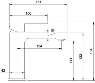 Villeroy & Boch Einhebel-Waschtisch-Arm. Architectura 42x164x161mm Zugst-Ablgarn. Chrom – Bild 3