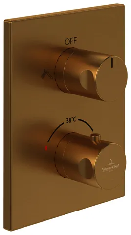 Villeroy & Boch Unterputz-Thermostat Universal Taps 150x190x58mm Dusche Eckig Brushed Gold