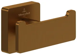 VB Doppel-Handtuchhaken Elements - Striking 80x44x45mm Brushed Gold