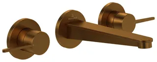Villeroy & Boch Dreiloch-Waschtischarmatur Conum 335 x65x189mm o. Ablaufgarnitur Brushed Gold