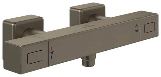 Villeroy & Boch Duschthermostat Universal Taps 317x 65x104mm Dusche Eckig BrushedNickelMatt