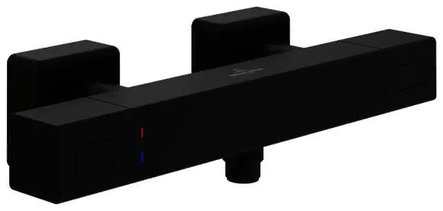 Villeroy & Boch Duschthermostat Universal Taps 317x65x104mm Dusche Eckig Matt Black