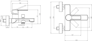 Villeroy & Boch Einhebel-Badewannenarmatur Architectura 180x97x156mm Chrom – Bild 2