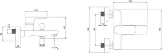 Villeroy & Boch Einhebel-Badewannenarmatur O.novo 190x102x162mm Chrom – Bild 2
