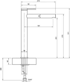 Villeroy & Boch EH-Waschtisch-Arm. erhöht Loop&Friends 45x 309x219mm o Ablgarn. BrushedNickelMatt – Bild 2