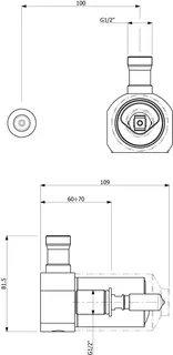 Villeroy & Boch Universal-EinbaukörperLoop&Friends 100x49x100mm Brushed Nickel Matt – Bild 2