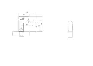 Villeroy & Boch Einhebel-Waschtischarmatur Liberty 43x135x150mm ohne Ablaufgarnitur Chrom – Bild 2