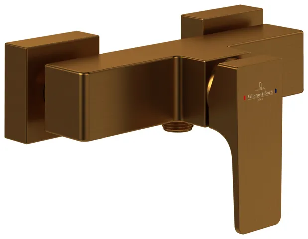 Villeroy & Boch Einhebel-Duscharmatur Architectura Square 210x112x122mm Brushed Gold