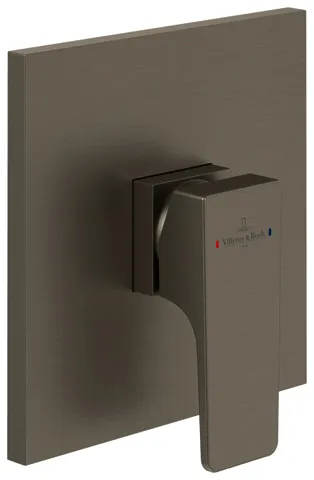 Villeroy & Boch Unterputz-Einhebel-Arm. Architectura Square 150x150x49mm Brushed Nickel Matt