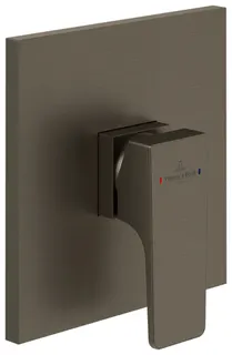 Villeroy & Boch Unterputz-Einhebel-Arm. Architectura Square 150x150x49mm Brushed Nickel Matt