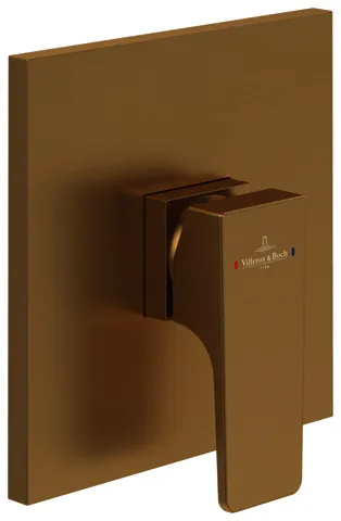 Villeroy & Boch Unterputz-Einhebel-Arm. Architectura Square 150x150x49mm Brushed Gold