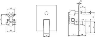 Villeroy & Boch Unterputz-Einhebel-Armatur Architectura Square 150x190x54mm Chrom – Bild 3