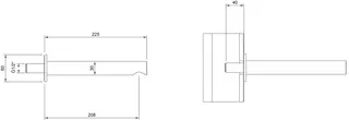 Villeroy & Boch BWnauslauf Loop&Friends 60x60x225mm für Wandmontage Brushed Nickel Matt – Bild 2