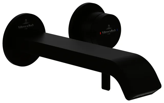 Villeroy & Boch Waschtischauslauf-Set Dawn 3 60x60x 201mm ohne Ablaufgarnitur Matt Black