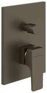 Villeroy & Boch Unterputz-Einhebel-Arm. Architectura Square 150x190x54mm Brushed Nickel Matt
