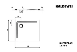 Duschfläche 75x90x2,5 cm,extrafl.Träger more4YOU, weiß, Rutschhemmung – Bild 3