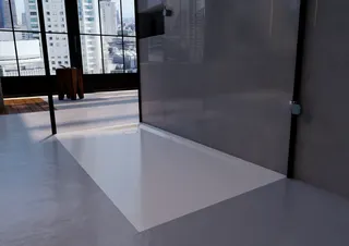 Duschfläche 75x100x2,5 cm,extrafl.Träger more4YOU, topweiß – Bild 2