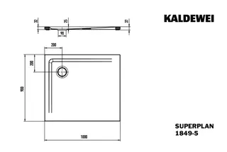 Duschfläche 90x100x2,5 cm,extrafl.Träger more4YOU, weiß, Rutschhemmung – Bild 3